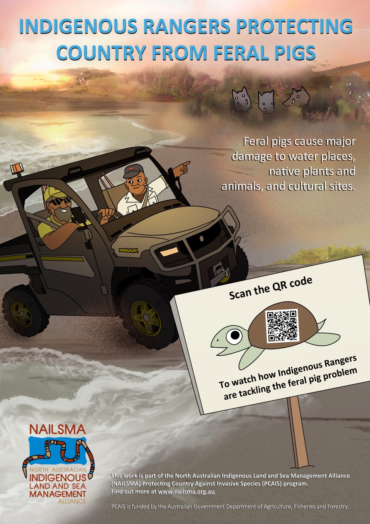 Feral Pig Animation Poster