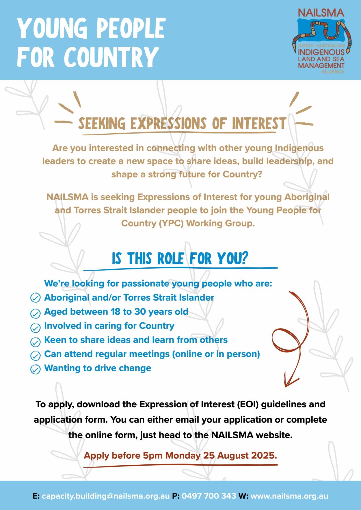 Young People For Country Eoi Poster 2